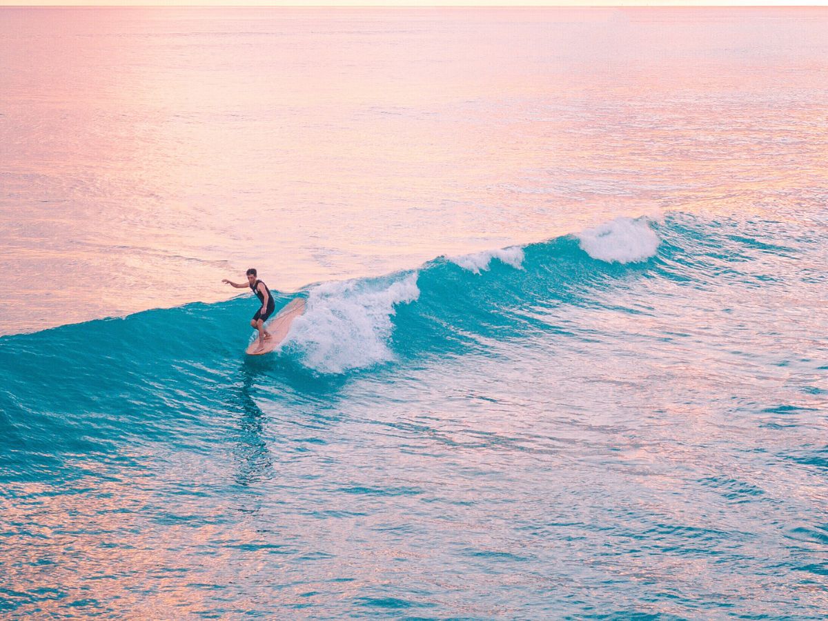 Hawaii in august surfing